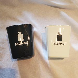 Disaronno high ball glasses black and white NEW